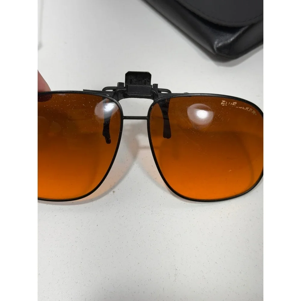 Cool Ray Vintage Silver Aviator Sunglasses with Blublocker Clip-On Lenses